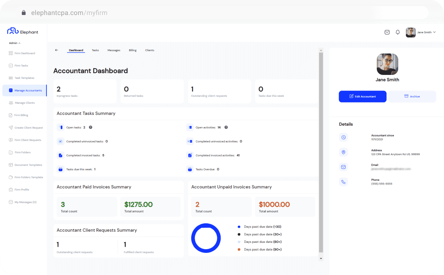 accountant workflow practice management - Elephant CPA