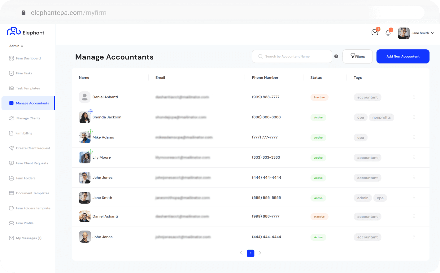 accountant management system - Elephant CPA